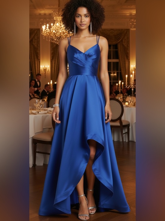 Sequin Hearts Dresses & Skirts - NWT Sequin Hearts Royal Blue Strappy Plunge V Gown (Size 5)